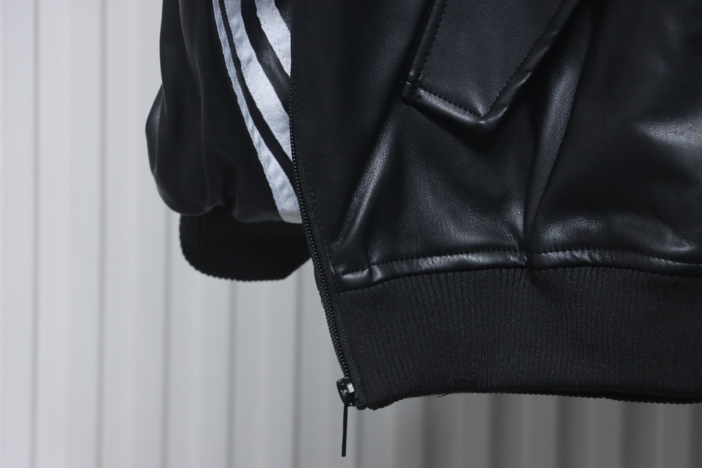 AdidasXFEIFEI RUAN Leather Track Jacket Hoodie Black