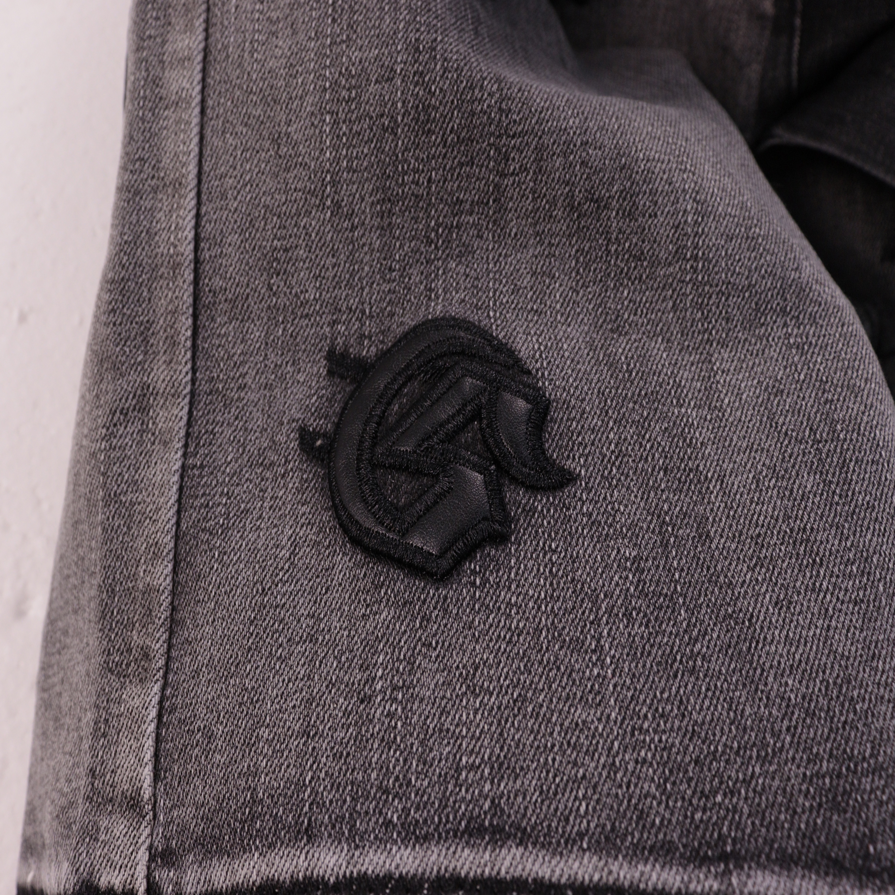 Godspeed Personalized Street Style Denim Embroidered Shorts #8660 Smoky Gray