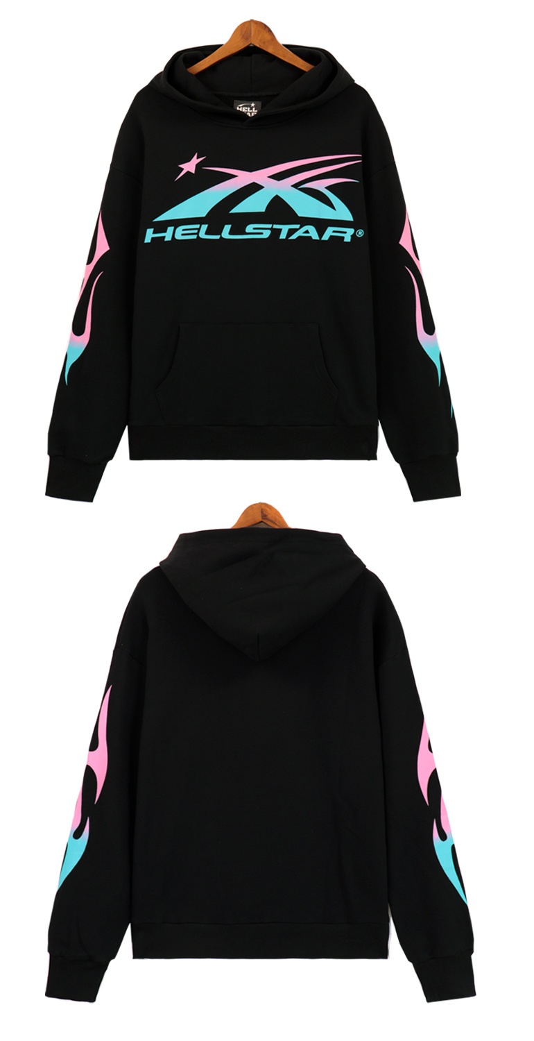 Hellsatr Pink-Blue Colorful Tracksuit #5659-8192 Black/Gray