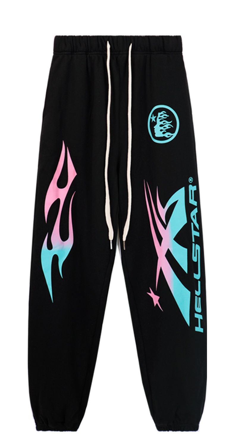 Hellsatr Pink-Blue Colorful Tracksuit #5659-8192 Black/Gray