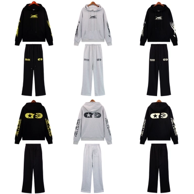 Hellsatr Tracksuit #8195 Black Yellow/Gray/Black White 01