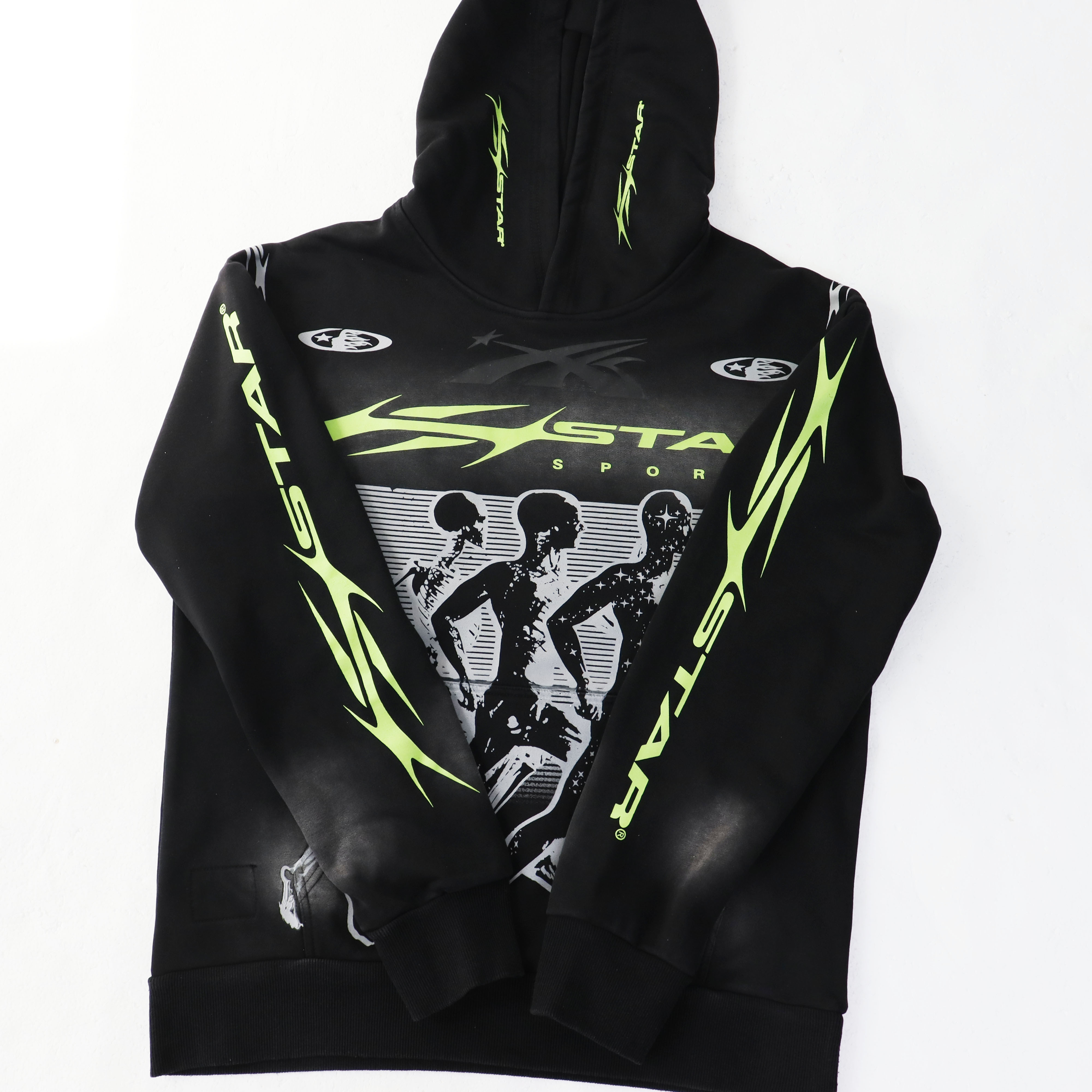 Hellstar Sports Hoodie & Sweatpants Set Black Green #5676-8232