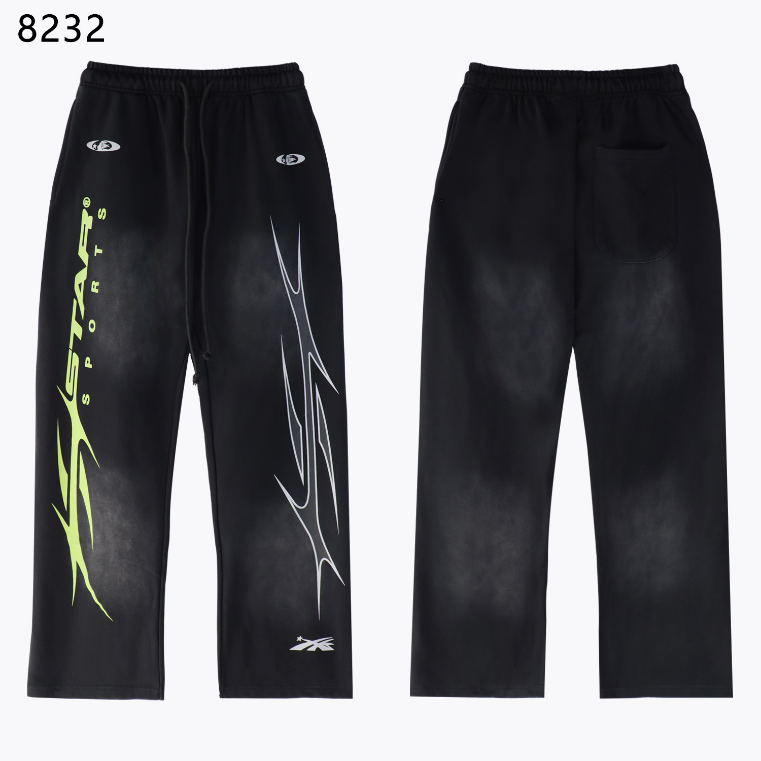 Hellstar Sports Hoodie & Sweatpants Set Black Green #5676-8232