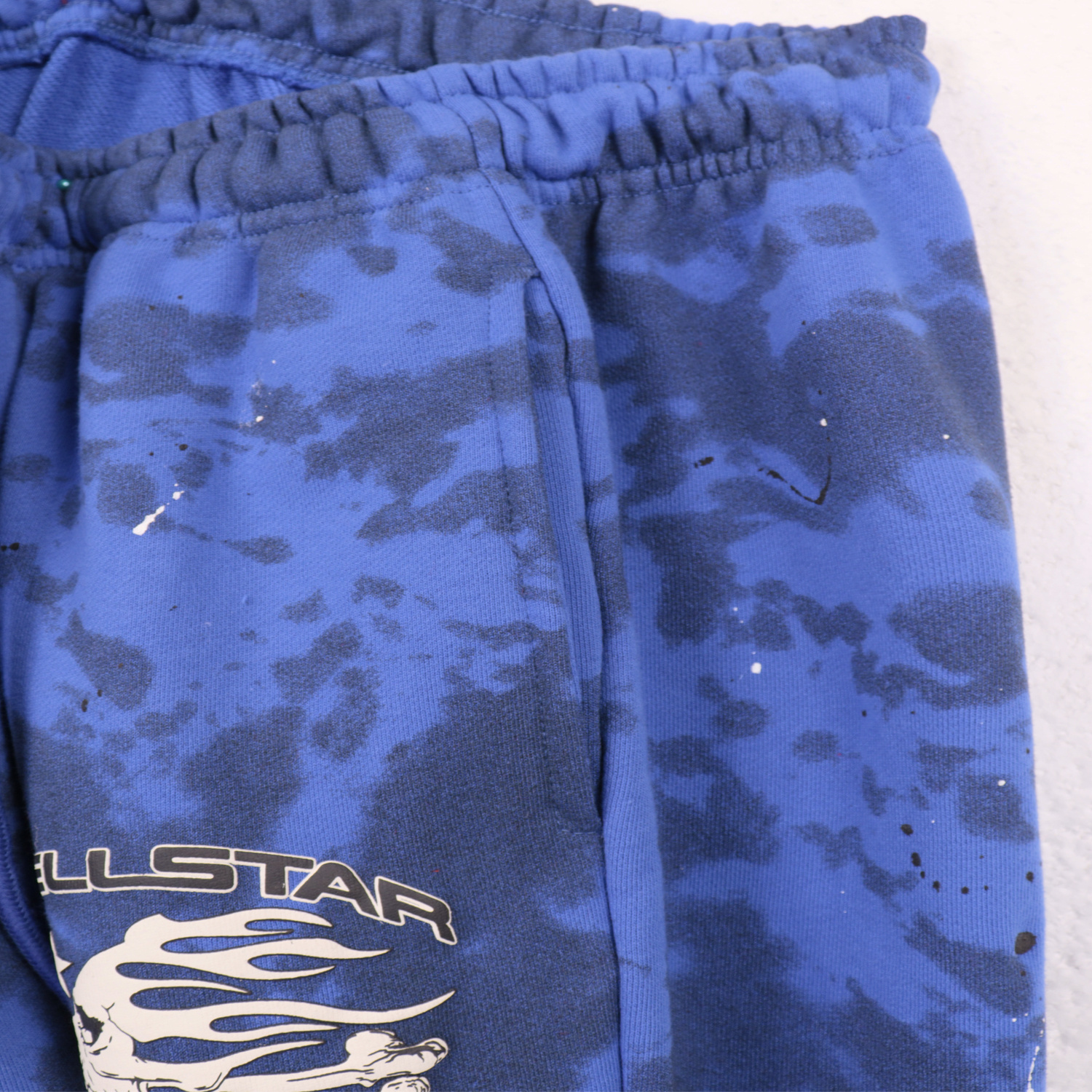 Hellstar Sports Tie-Dye Skull Hoodie & Sweatpants Set #8197 Blue