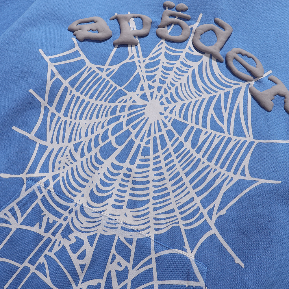 Sp5der OG Web V2 Hoodie & Sweatpant Set Dusty Blue #8225