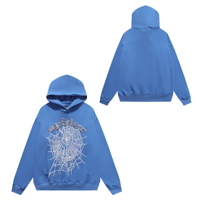 Sp5der OG Web V2 Hoodie & Sweatpant Set Dusty Blue #8225 02