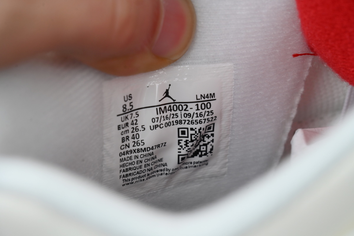 Air Jordan 4 Retro White Black And Red IM4002-100