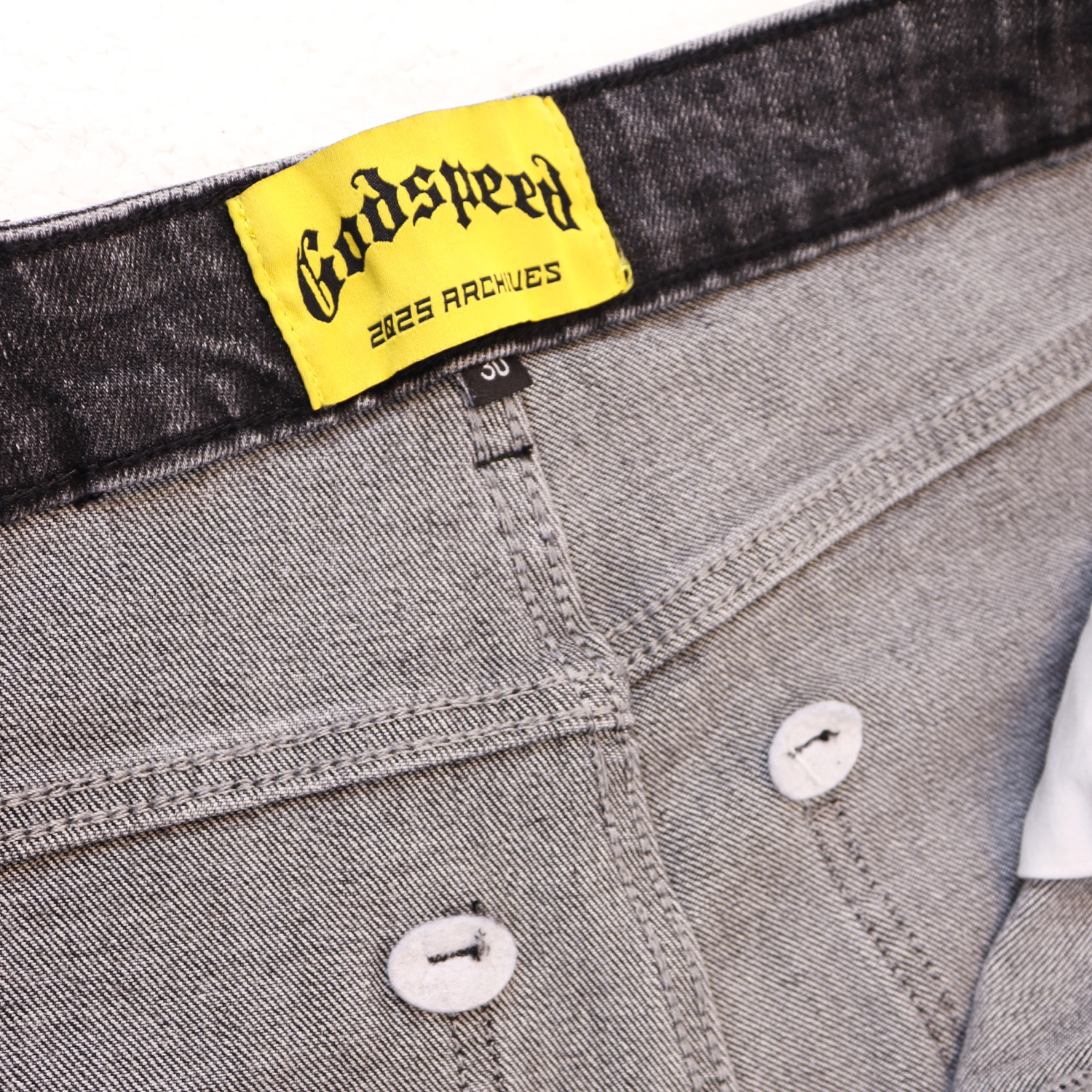 Godspeed Embroidered Multi-Pocket Jeans #8239 Smoky Gray