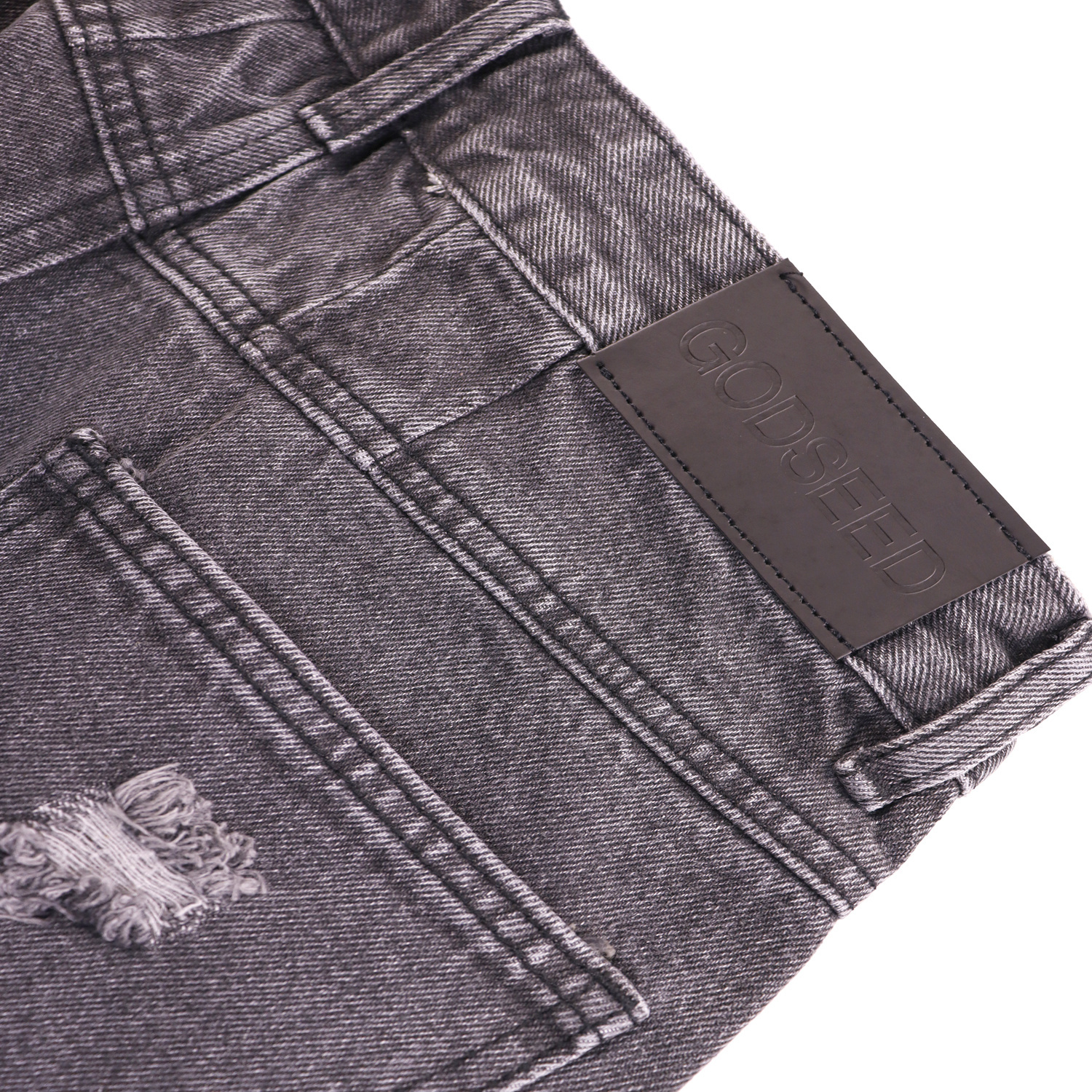Godspeed Streetwear Denim Straight Biker Jeans  #8209 Smoky Gray