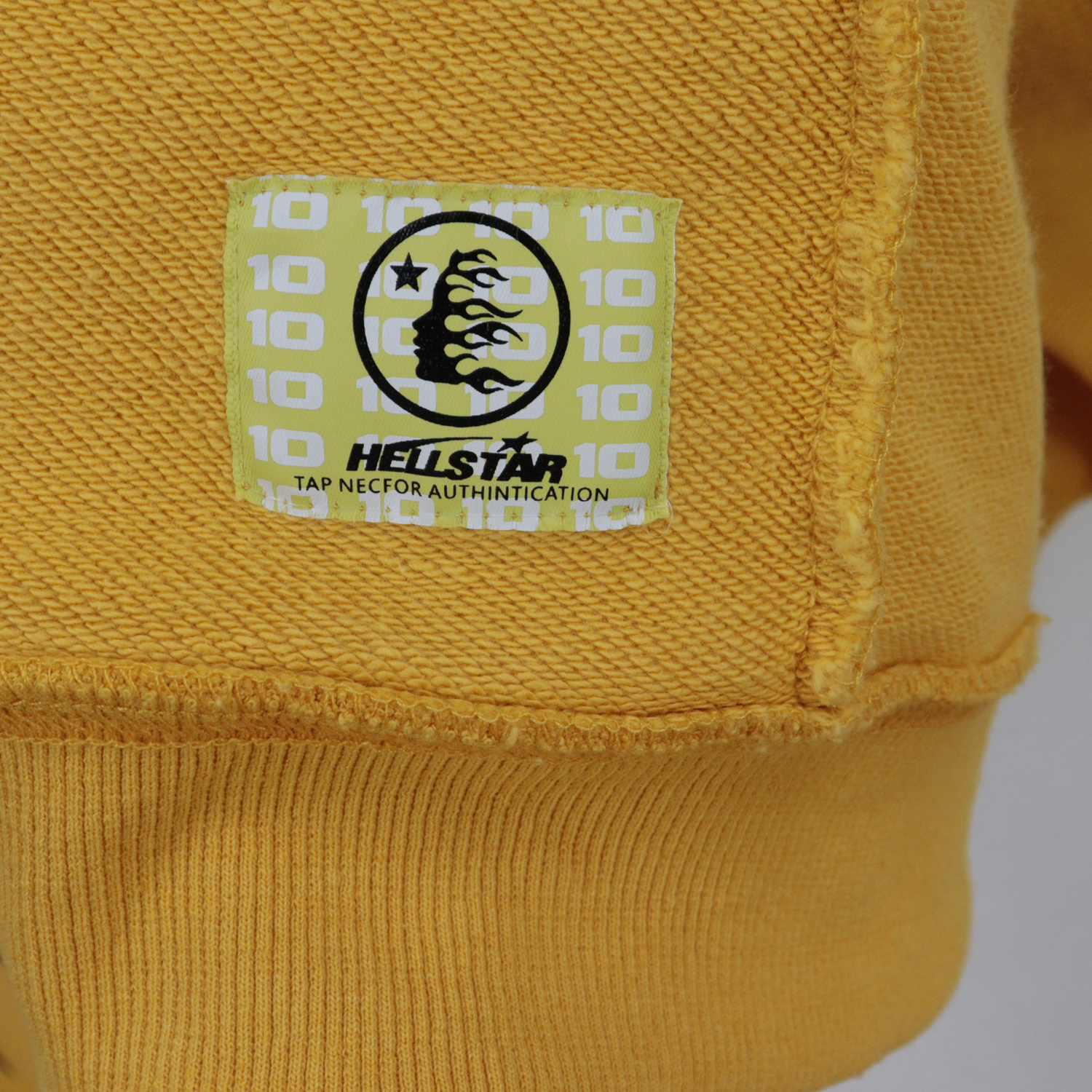 Hellstar Terry Fabric Crewneck #7545 Yellow/White