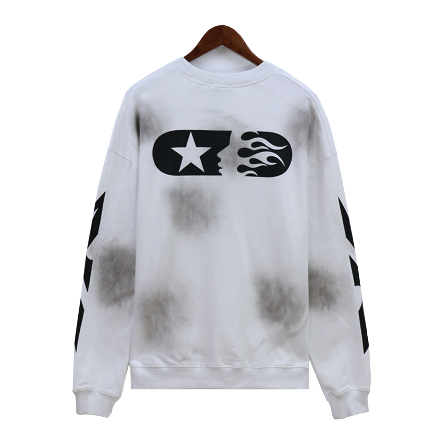 Hellstar Terry Fabric Crewneck #7545 Yellow/White