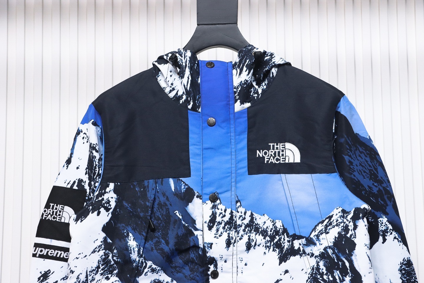 Supreme x The North Face Mountain Parka Blue/White Jacket