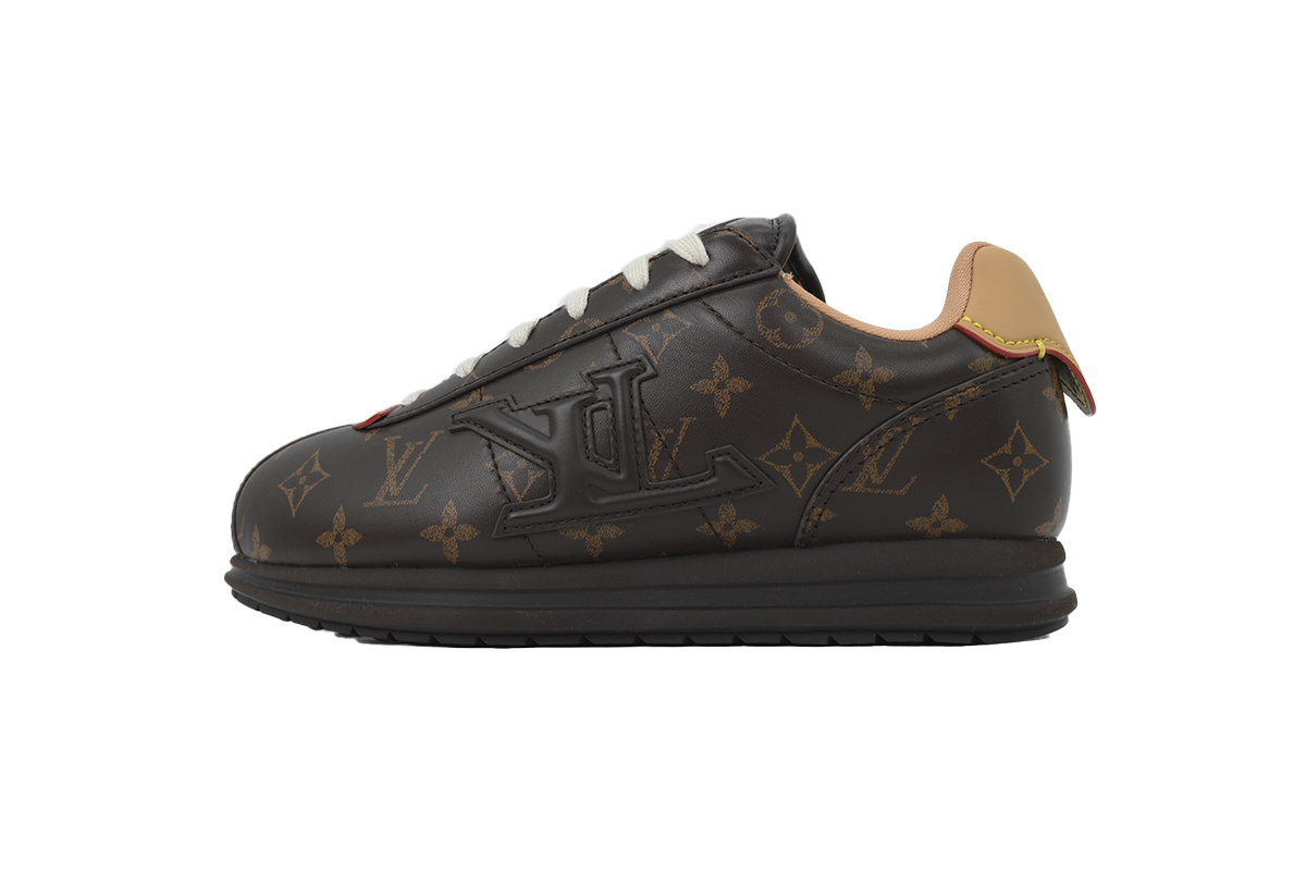 LV BUTTERSOFT Sneaker Lambskin/Plain Calf x Nigo Dark Brown Monogram Pattern