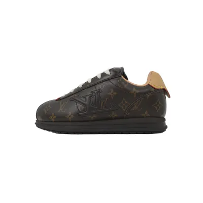 LV BUTTERSOFT Sneaker Lambskin/Plain Calf x Nigo Dark Brown Monogram Pattern 01