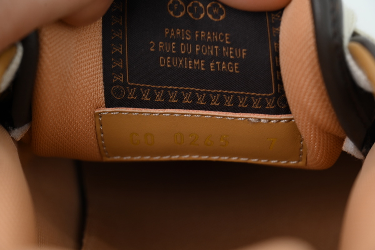 LV BUTTERSOFT Sneaker Lambskin/Plain Calf x Nigo Dark Brown Monogram Pattern