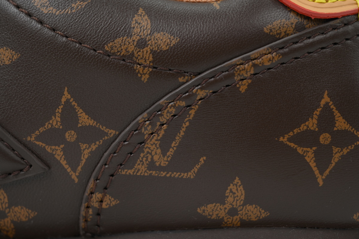LV BUTTERSOFT Sneaker Lambskin/Plain Calf x Nigo Dark Brown Monogram Pattern