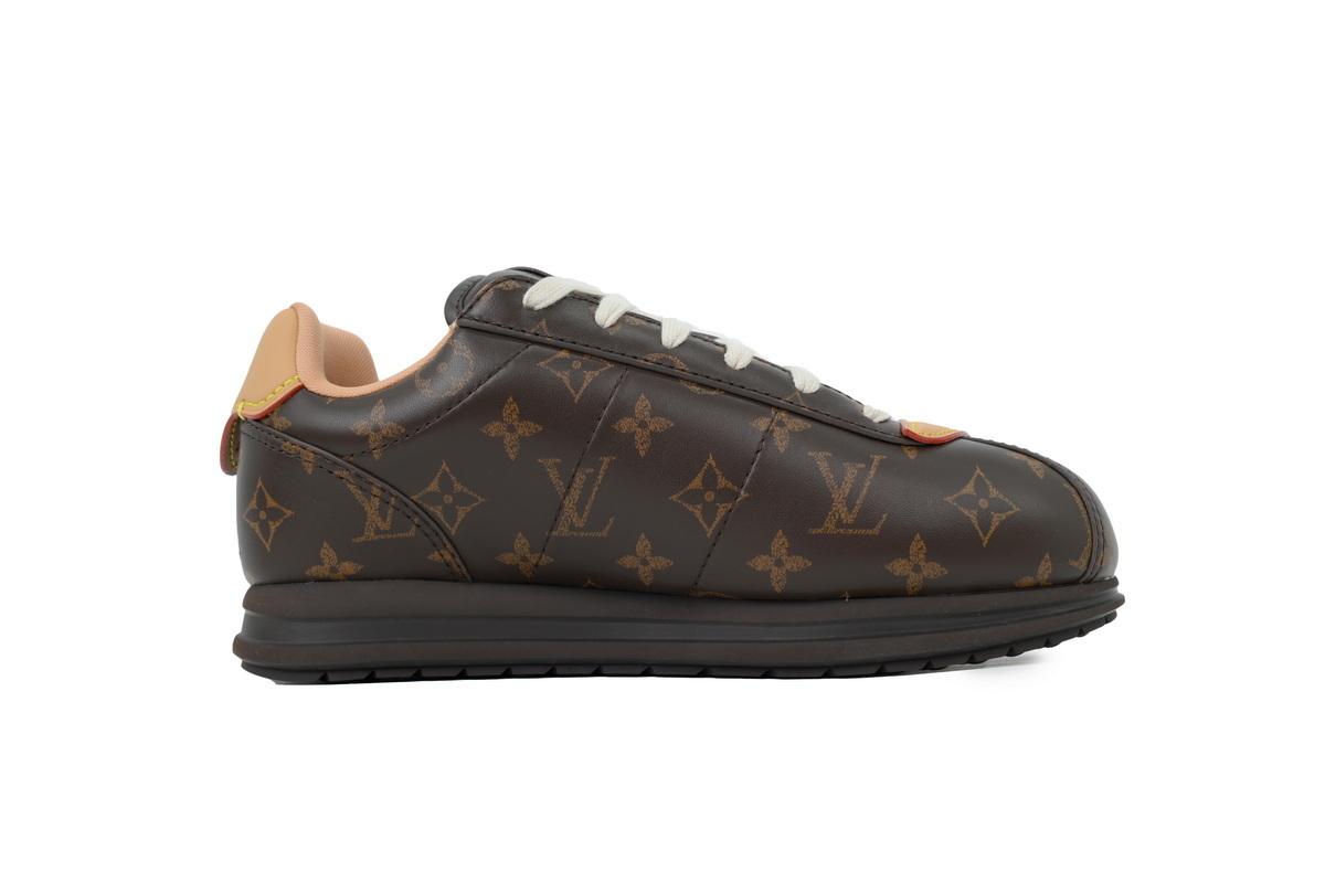 LV BUTTERSOFT Sneaker Lambskin/Plain Calf x Nigo Dark Brown Monogram Pattern