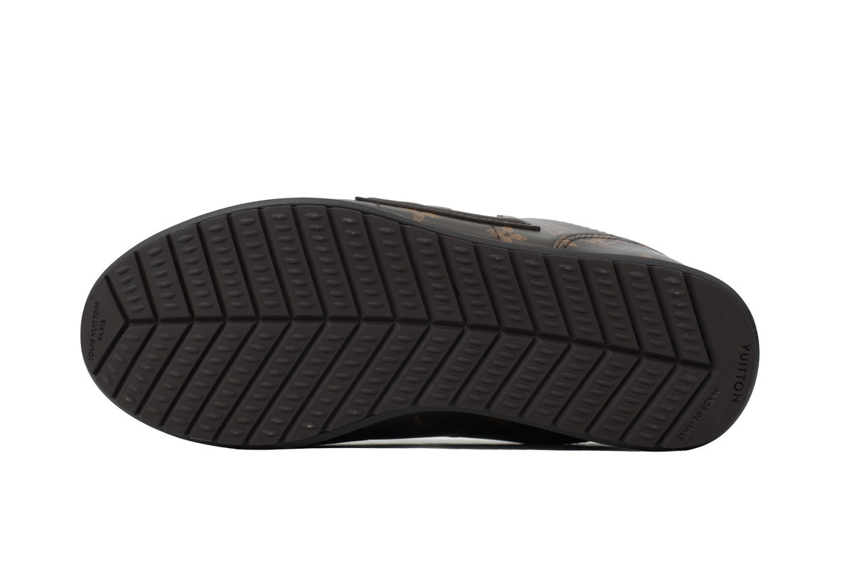 LV BUTTERSOFT Sneaker Lambskin/Plain Calf x Nigo Dark Brown Monogram Pattern