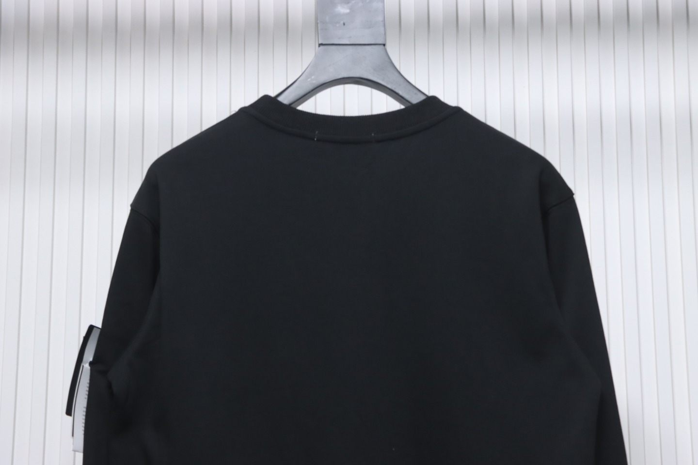 Stone Island Classic Logo Sleeve Patch Crewneck Black