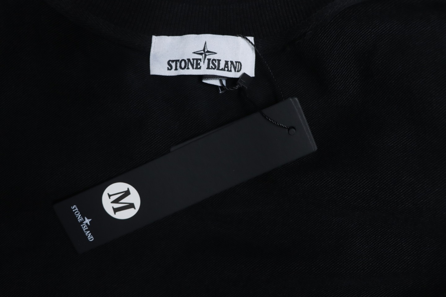 Stone Island Classic Logo Sleeve Patch Crewneck Black