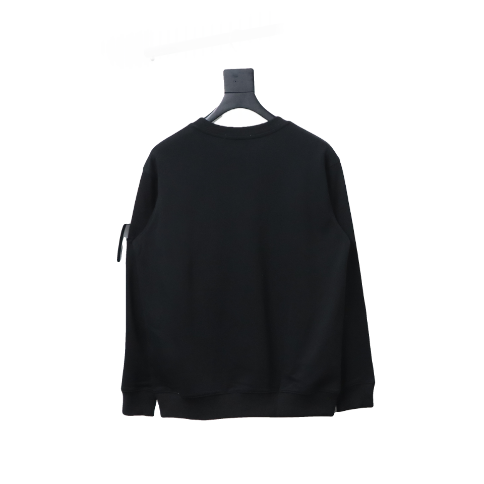 Stone Island Classic Logo Sleeve Patch Crewneck Black