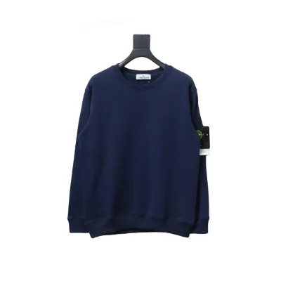 Stone Island Classic Logo Sleeve Patch Crewneck Dark Blue 01