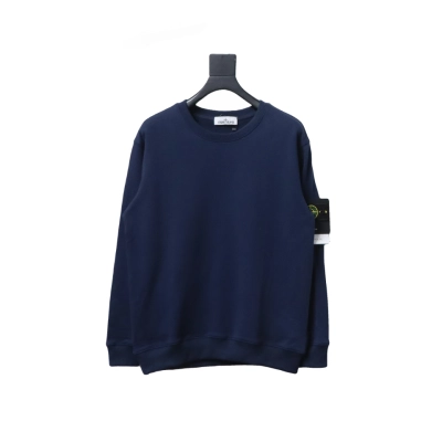 Stone Island Classic Logo Sleeve Patch Crewneck Dark Blue 01