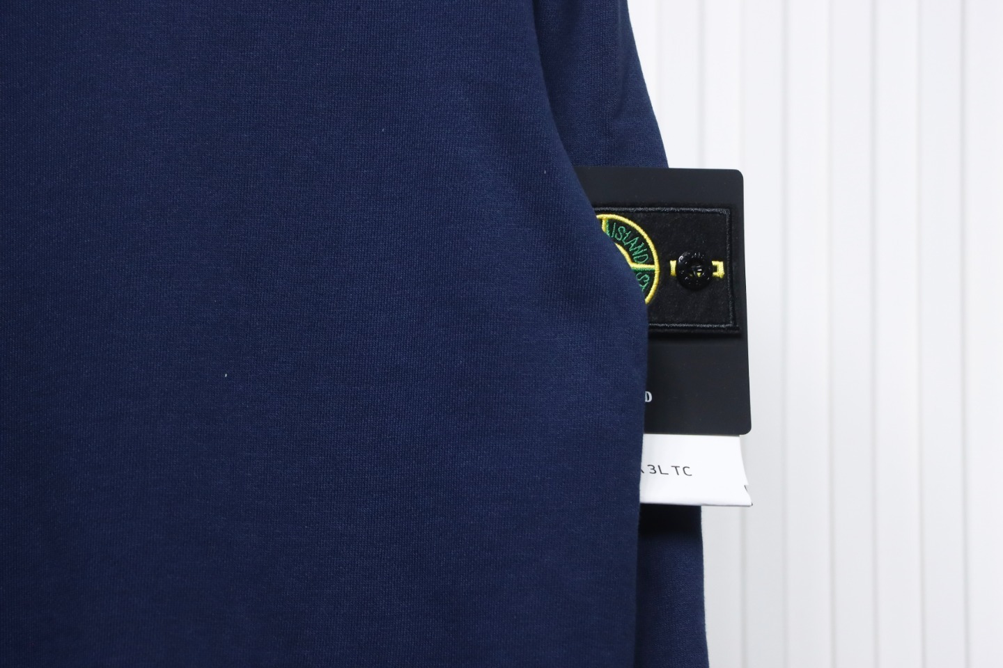 Stone Island Classic Logo Sleeve Patch Crewneck Dark Blue
