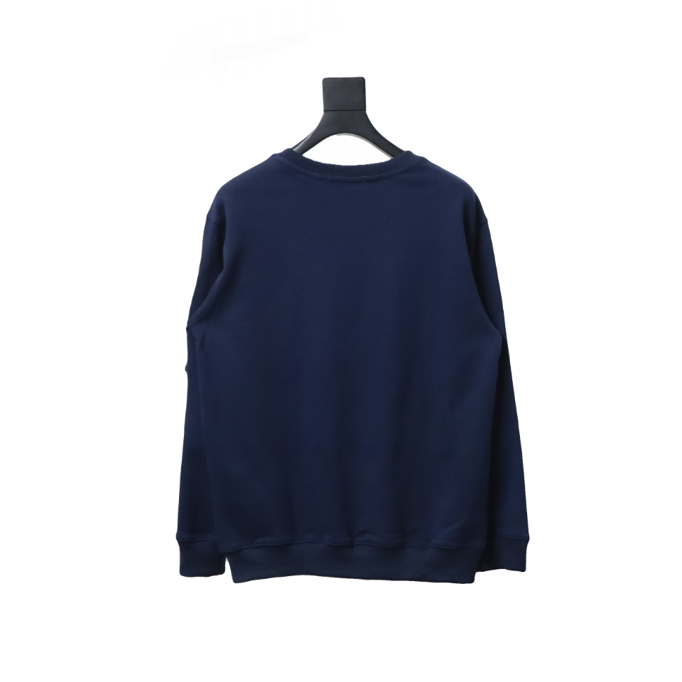 Stone Island Classic Logo Sleeve Patch Crewneck Dark Blue