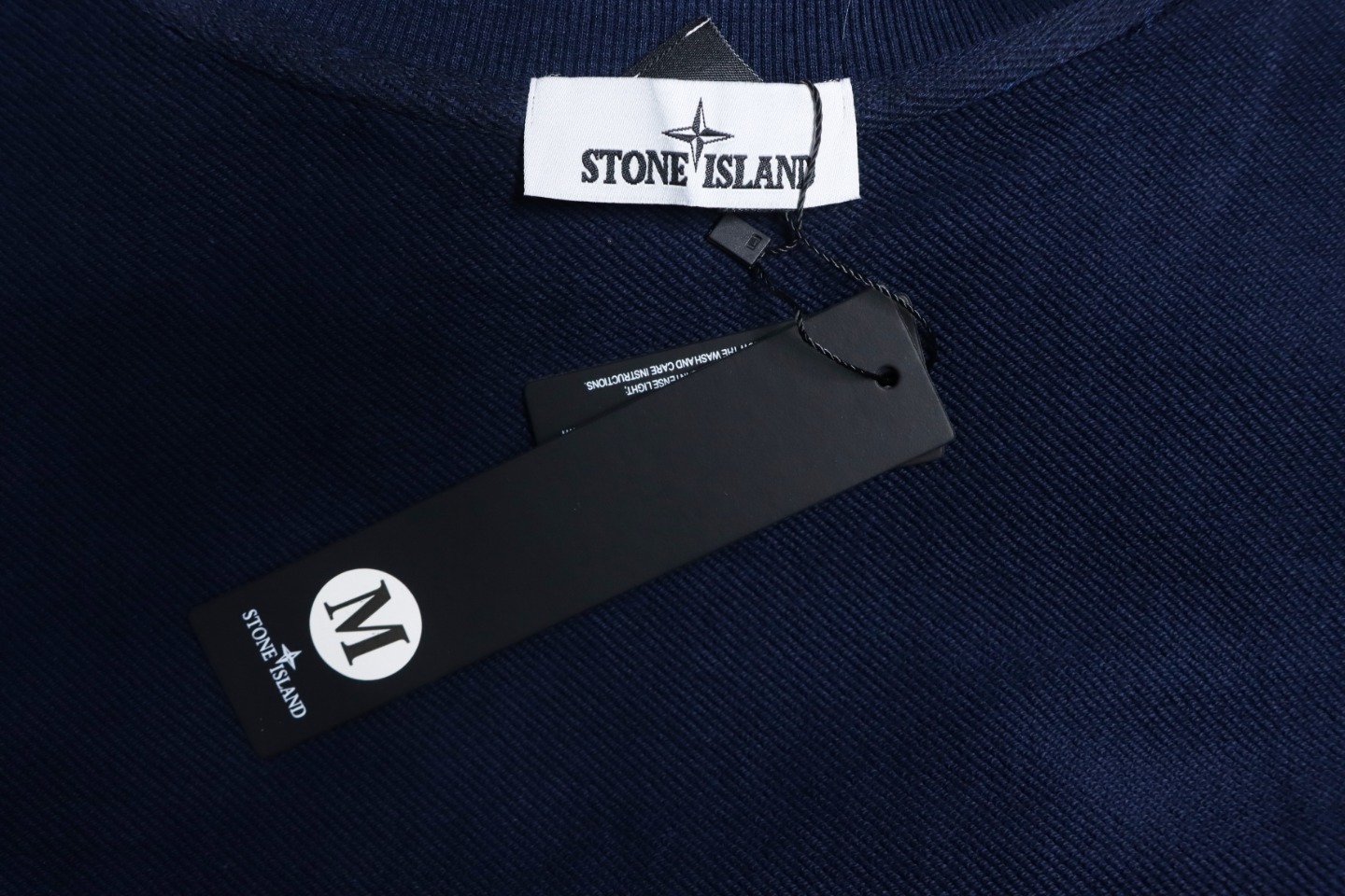 Stone Island Classic Logo Sleeve Patch Crewneck Dark Blue