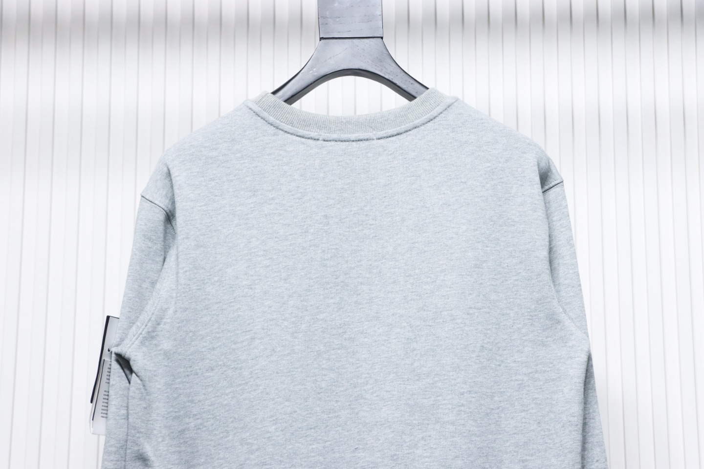 Stone Island Classic Logo Sleeve Patch Crewneck Gray