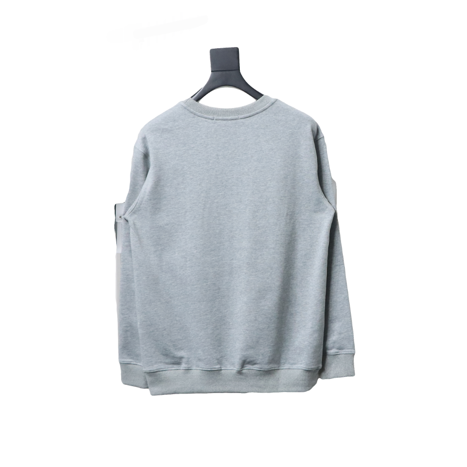 Stone Island Classic Logo Sleeve Patch Crewneck Gray