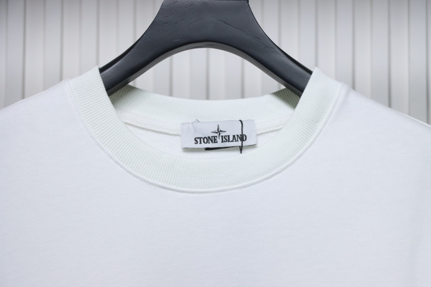 Stone Island Classic Logo Sleeve Patch Crewneck White