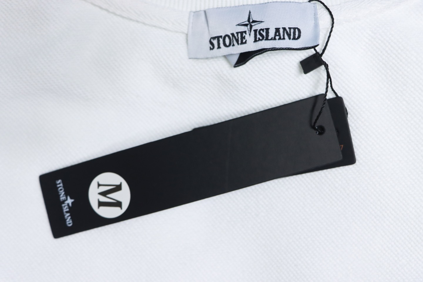 Stone Island Classic Logo Sleeve Patch Crewneck White