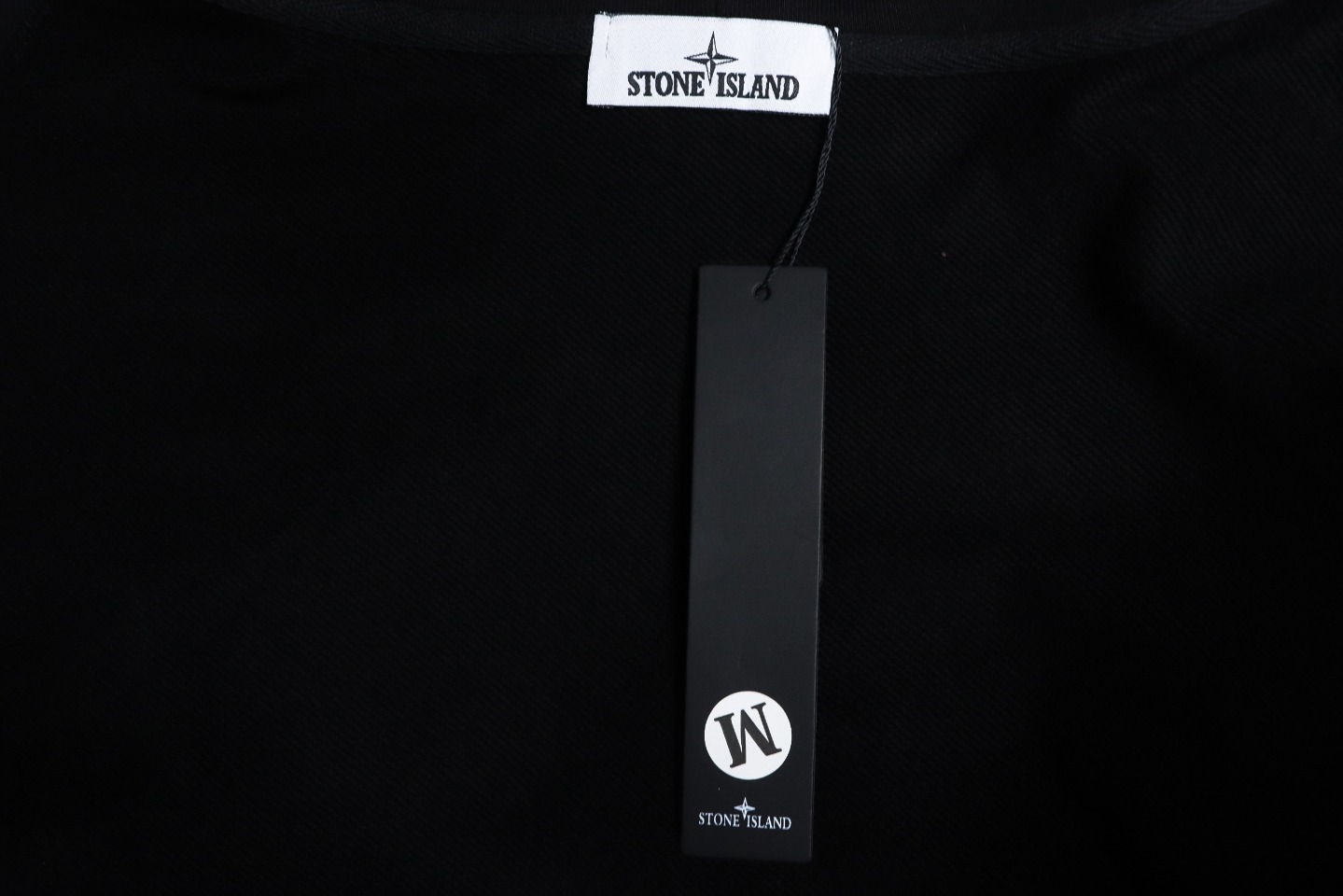 Stone Island Classic Logo Sleeve Patch Hoodie Black