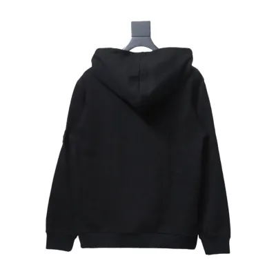 Stone Island Classic Logo Sleeve Patch Hoodie Black 02