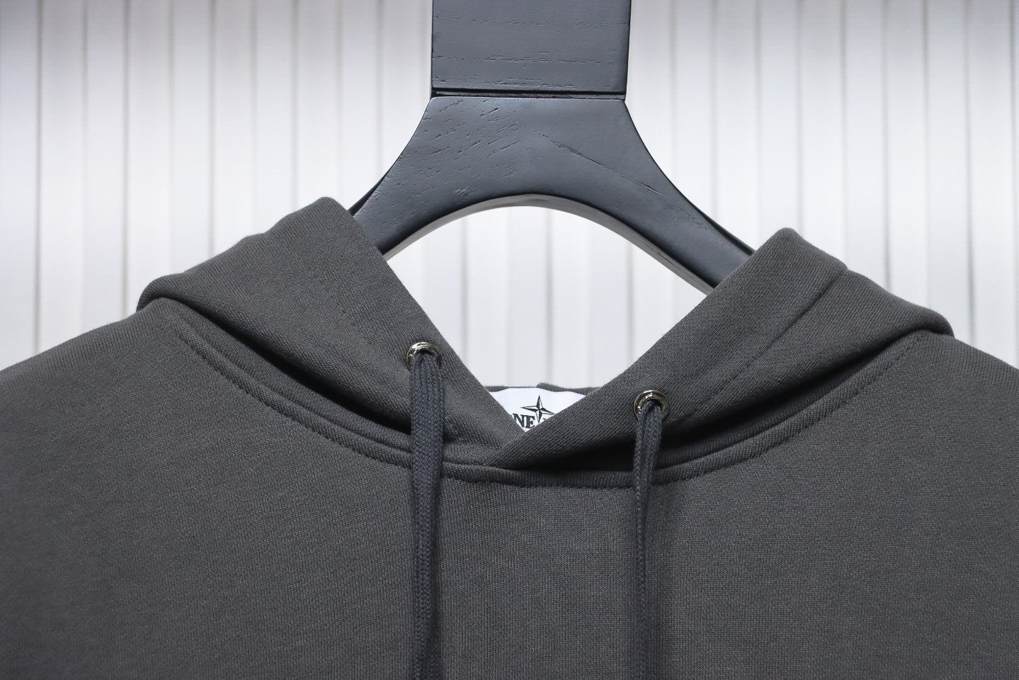 Stone Island Classic Logo Sleeve Patch Hoodie Dark Gray