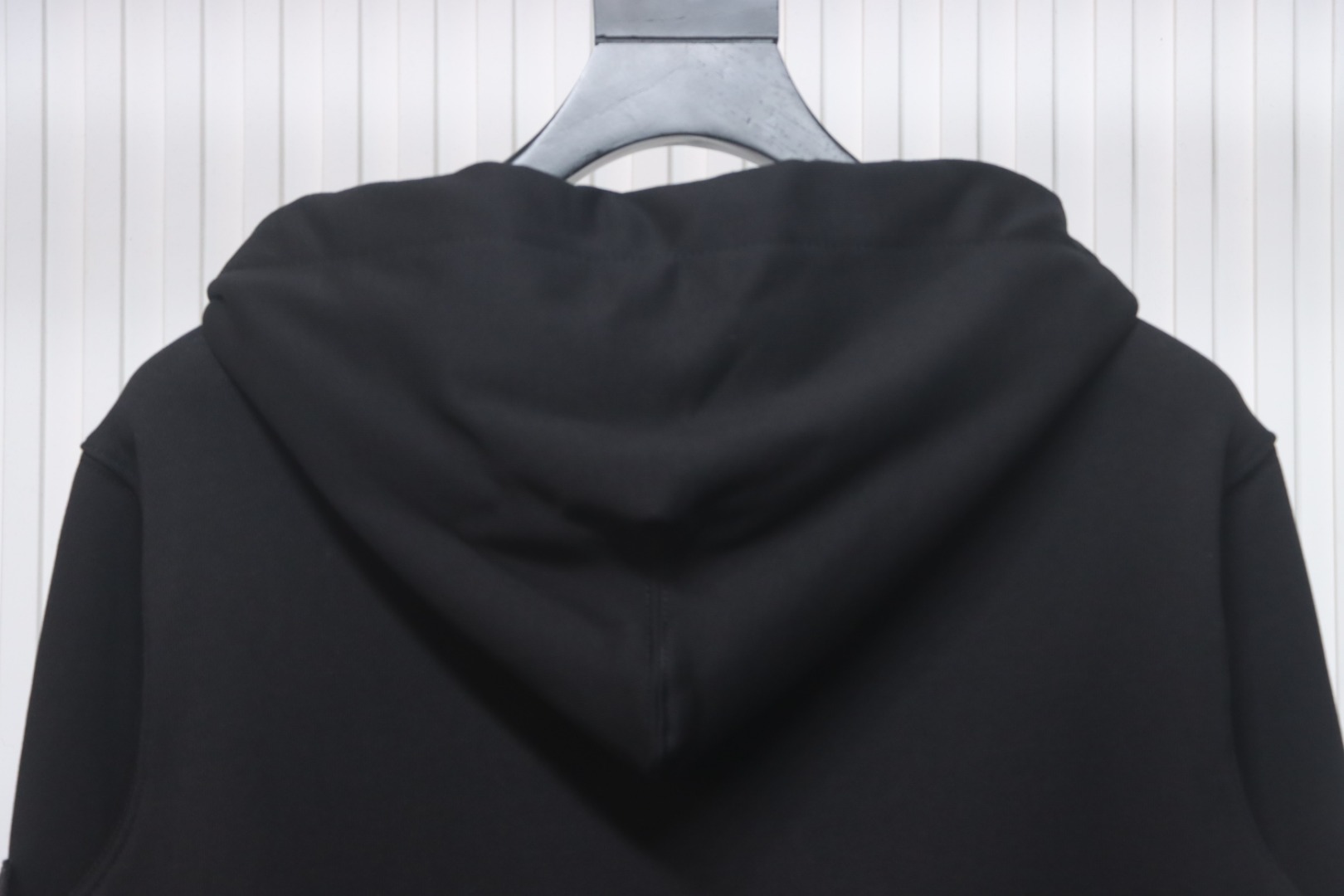 Stone Island Classic Logo Sleeve Patch Zipper Hoodie Black