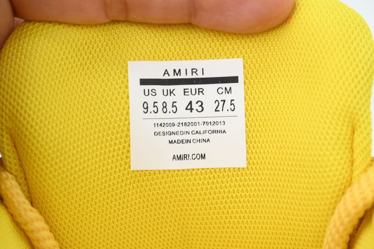 Amiri Platform Elevated Lace-Up Sneakers Yellow