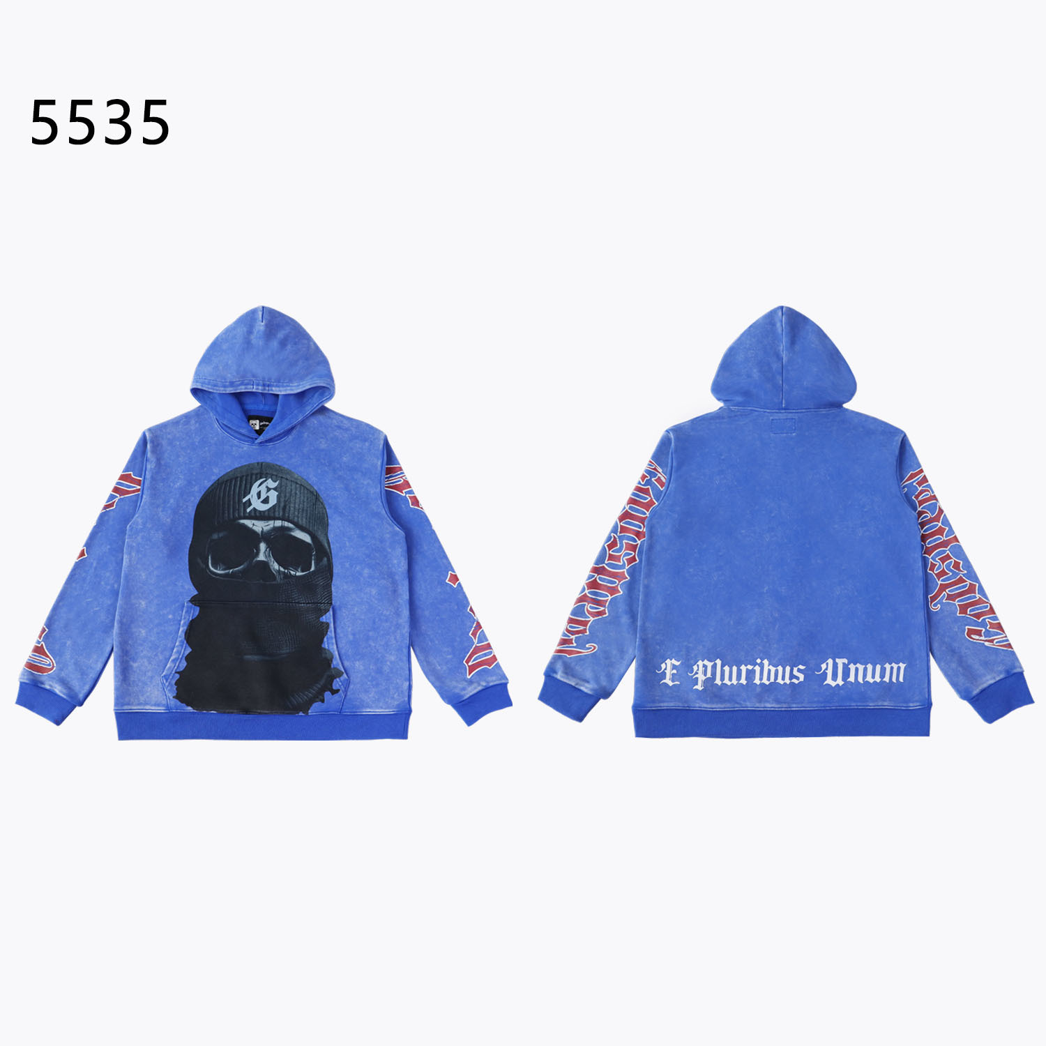 Godspeed Balaclava Szn Hoodie #5535 Washed Blue