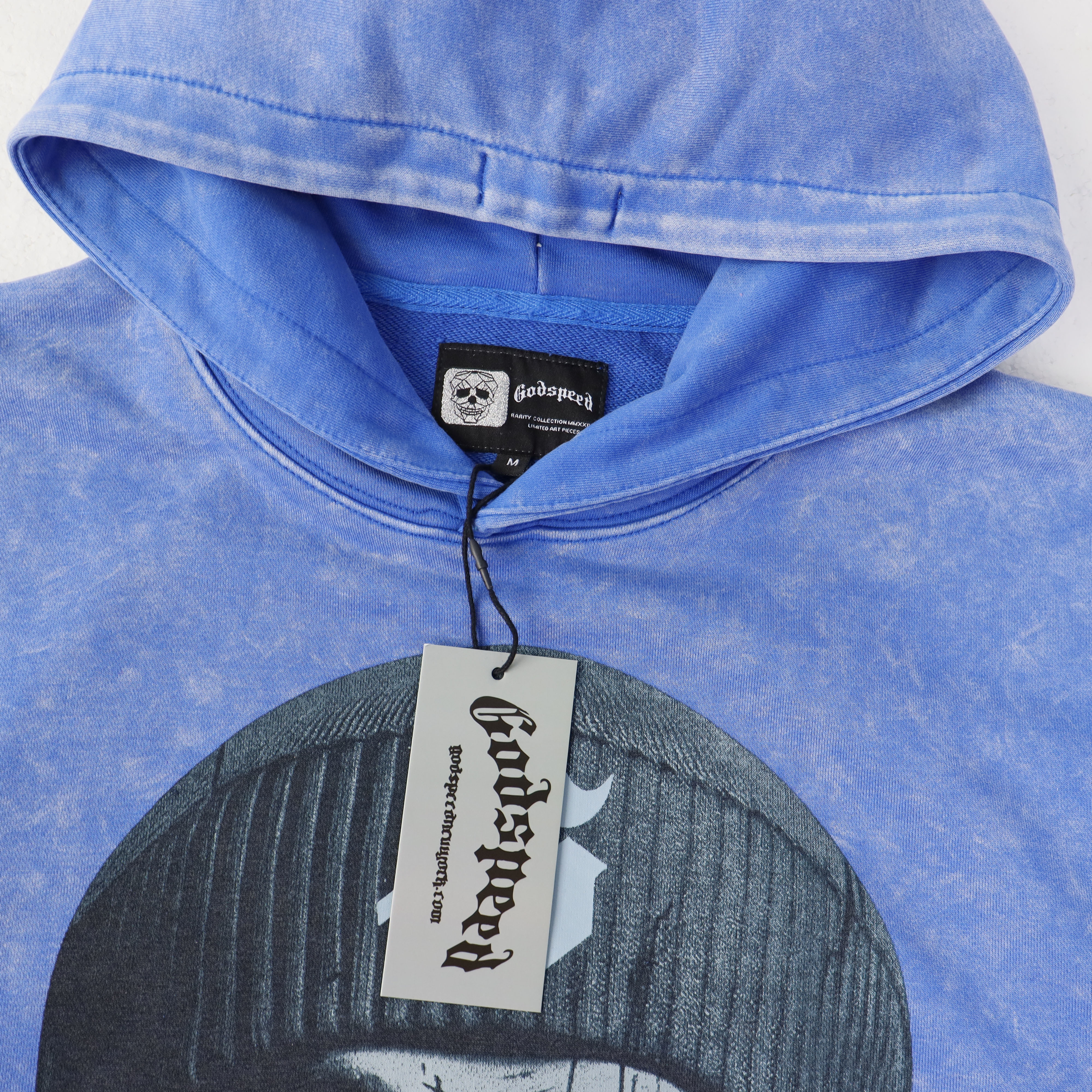 Godspeed Balaclava Szn Hoodie #5535 Washed Blue