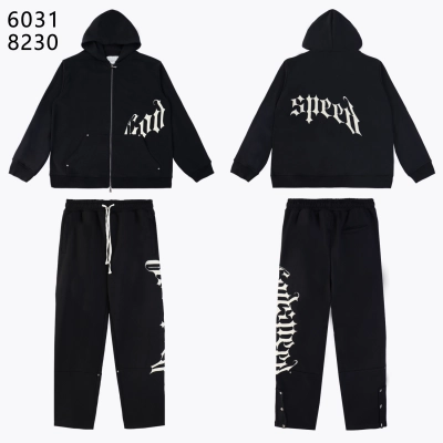 Godspeed OG Logo Sweatsuit G6031-8230 Black White 01