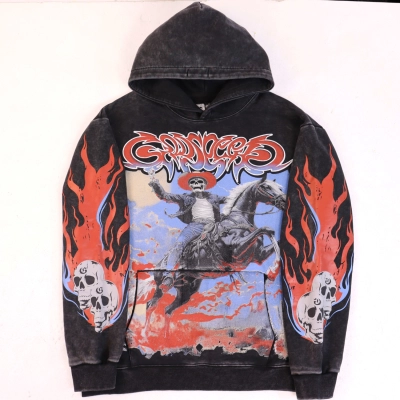 Godspeed Thoroughbred Hoodie #5539 Washed Black/Apricot 01