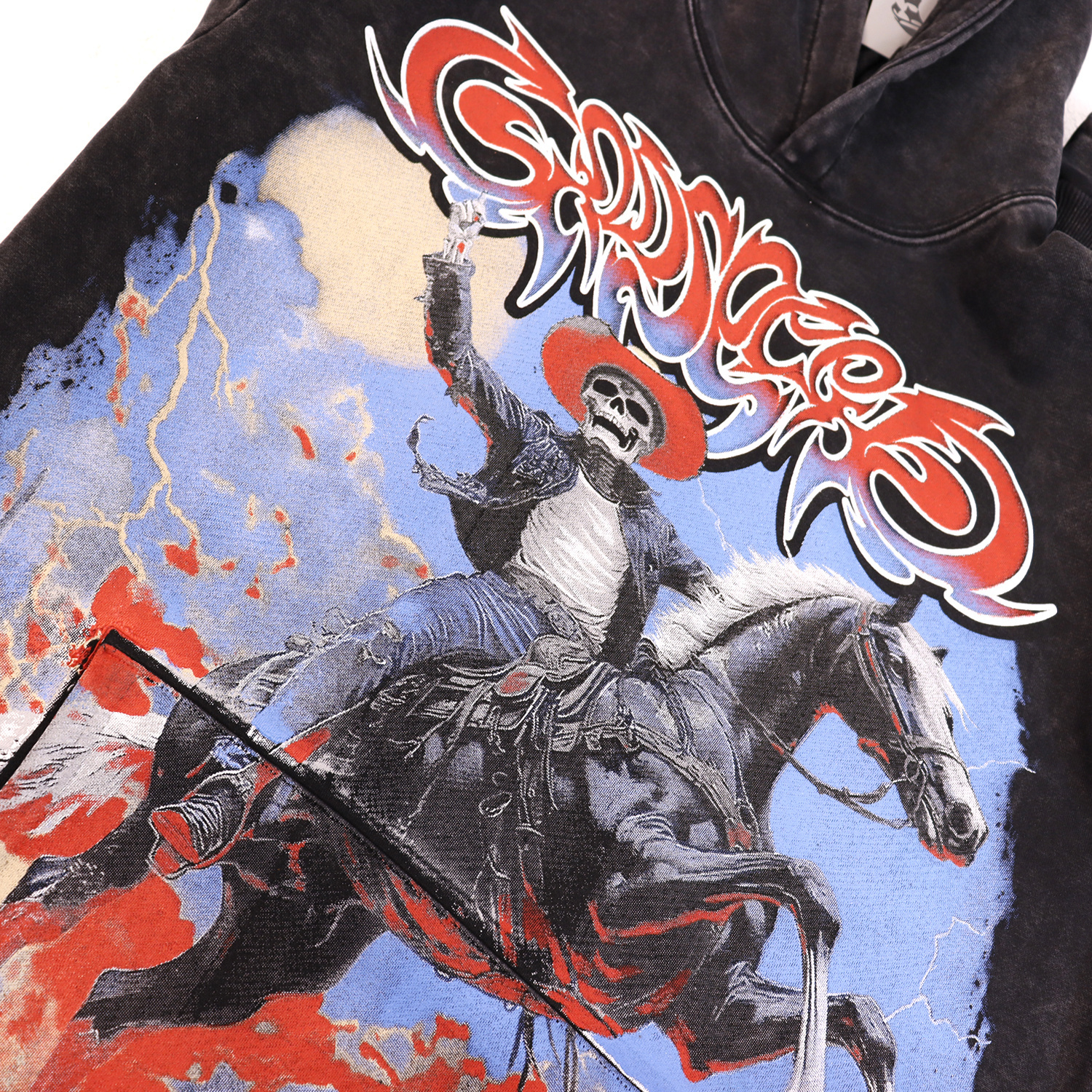 Godspeed Thoroughbred Hoodie #5539 Washed Black/Apricot