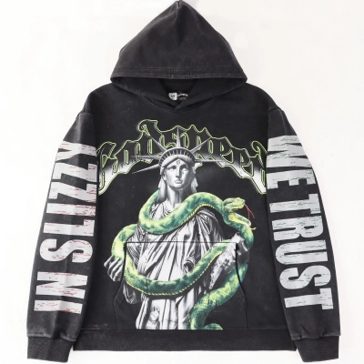 Godspeed Top 5 Slizzy VVS Hoodie #5538 Washed Black/Apricot 01