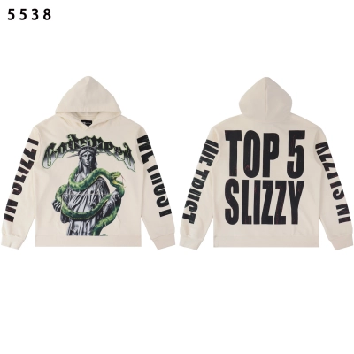 Godspeed Top 5 Slizzy VVS Hoodie #5538 Washed Black/Apricot 01