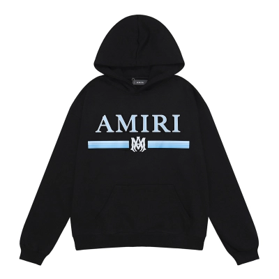 AMIRI Bar Hoodie #9239 Black/White 01