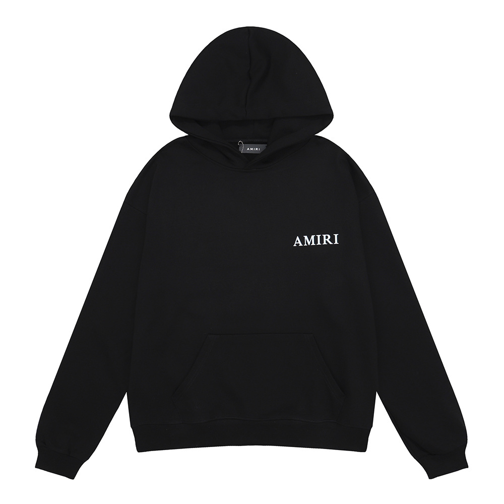 AMIRI Botanical Print Hoodie #9216 Black/White