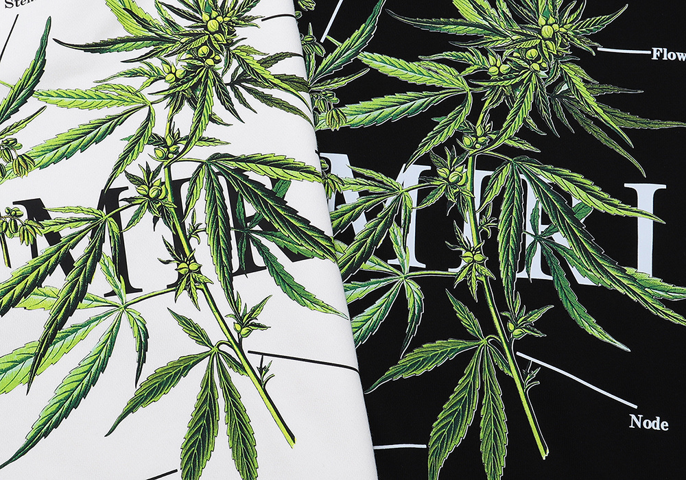 AMIRI Botanical Print Hoodie #9216 Black/White