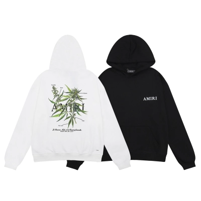AMIRI Botanical Print Hoodie #9216 Black/White 01